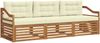vidaXL Outdoor-Sofagarnitur mit Kissen 3 pcs Natur und Creme 3372955 Bild 2