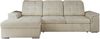 L-förmige Ecksofa mit gesteppter Sitzfläche und Rückenlehne, verstellbare Rückenkissen, Schlaffunktion und Bettkasten - MADRITO - Beige Velours - linke Seite Bild 5
