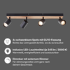 Brilliant AG Leuchten G93071-76 Jello Wood LED Spotbalken 4-flammig schwarz holz Bild 2