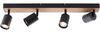 Brilliant AG Leuchten G93071-76 Jello Wood LED Spotbalken 4-flammig schwarz holz Bild 3
