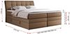 Boxspringbett, Stauraumbett, Bett mit Multipocket-Matratze und Topper - GOLD-10-KING - 160x200cm - Braun Kunstleder - H3 Bild 5