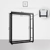 Kaminholzregal innen Metall SATLO - für Feuerholz Brennholzregal innen Kaminholzständer Kaminholzhalter Feuerholzregal InnenSchwarz, 25x100x125cm Bild 2