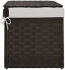 vidaXL Wäschekorb mit Deckel Dunkelbraun 55,5x35x34 cm Poly Rattan 372050 Bild 5