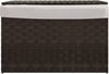 vidaXL Wäschekorb mit Deckel Dunkelbraun 55,5x35x34 cm Poly Rattan 372050 Bild 3