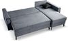 Ecksofa (B/H/T: 230x89x148 cm) in Blau-grau Bild 4