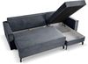 Ecksofa (B/H/T: 230x89x148 cm) in Blau-grau Bild 3