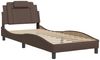 vidaXL Bettgestell "Viana" ohne Matratze Braun 90x190 cm Kunstleder 3208063 Bild 3