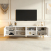 TV-Schrank mit 4 Türen, 190 x 40 x 51,5 cm, Weiß Bild 5