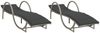 Sonnenliege 2 pcs, Gartenliege mit Auflagen Hellgrau Poly Rattan Bild 2