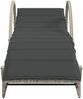Sonnenliege 2 pcs, Gartenliege mit Auflagen Hellgrau Poly Rattan Bild 4