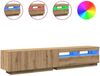 vidaXL TV-Schrank mit LED-Leuchten Artisan-Eiche 200x35x40 cm 3329166 Bild 2