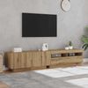 vidaXL TV-Schrank mit LED-Leuchten Artisan-Eiche 200x35x40 cm 3329166 Bild 4