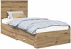 vidaXL Bettrahmen mit Kopfteil Artisan-Eiche 90 x 200 cm Holzwerkstoff 3411358 Bild 2