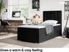 MEBLINI Boxspringbett LUKAS 100x200 cm mit Bettkasten - H3/Schwarz Samt Gepolstert Einzelbett mit Topper & Taschenfederkern-Matratze - 100x200 Rechts Bild 4