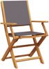 vidaXL Gartenstühle 6 Stk. Klappbar Anthrazit Stoff und Massivholz 3214578 Bild 3