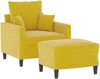 vidaXL Sessel mit Hocker Gelb 60 cm Samt 3201103 Bild 3