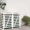 vidaXL Erweiterung für Mülltonnenbox Weiß Massivholz Kiefer 825108 Bild 3