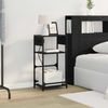 vidaXL Nachttisch Schwarz Eichen-Optik 40 x 27 x 76 cm Holzwerkstoff 859570 Bild 5