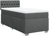 vidaXL Boxspringbett mit Matratze Dunkelgrau 90x200 cm Stoff 3285779 Bild 2
