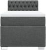 vidaXL Boxspringbett mit Matratze Dunkelgrau 90x200 cm Stoff 3285779 Bild 4