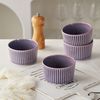JIWOO Schale 4er Ø11cm, Müslischale Dessertschale Eisschale Obstschale Snackschale, Keramik, (Set, 4-tlg), 4,5 Zoll Hochwertiges Schalen Lila Mikrowellenofen Spülmaschine Bowl Bild 4