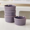 JIWOO Schale 4er Ø11cm, Müslischale Dessertschale Eisschale Obstschale Snackschale, Keramik, (Set, 4-tlg), 4,5 Zoll Hochwertiges Schalen Lila Mikrowellenofen Spülmaschine Bowl Bild 3