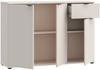 Sideboard >GANYMEDE< 3 Türen, 1 Schublade, in sandfarbig - 119,8x82,3x34,1cm (BxHxT) Bild 5