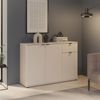 Sideboard >GANYMEDE< 3 Türen, 1 Schublade, in sandfarbig - 119,8x82,3x34,1cm (BxHxT) Bild 2