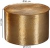 Couchtisch 61 x 40,5 x 61 cm Aluminium Gold Beistelltisch Orientalisch Rund, Flacher Hammerschlag Sofatisch Metall, Design Wohnzimmertisch Modern, Loungetisch Indisch Stubentisch Bild 4