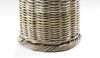 Kobolo Schirmständer Schirmhalter rund Rattan grau Handarbeit H: 56 cm Bild 3