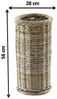 Kobolo Schirmständer Schirmhalter rund Rattan grau Handarbeit H: 56 cm Bild 2