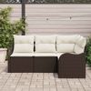 vidaXL Gartensofa-set Braun Poly-Rattan 3345678 Bild 3
