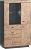 Backofenumbauschrank Rimini 60x207cm matt lackiert Farbe: RAL 3004 purpurrot matt / grau RI-D14/RU/2D Bild 2