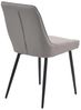 Stuhl 2er Set Stoff Hellgrau Stahl Schwarz Bild 4