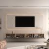 Planetmöbel TV Board 280 cm Gold Eiche/Anthrazit, TV Schrank mit 4 Klappen als Stauraum, Lowboard hängend oder stehend, Sideboard Wohnzimmer Bild 4