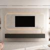 Planetmöbel TV Board 280 cm Gold Eiche/Anthrazit, TV Schrank mit 4 Klappen als Stauraum, Lowboard hängend oder stehend, Sideboard Wohnzimmer Bild 3