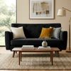 Sofa ARNE Cord 2-Sitzer - 120x74x81cm, Cord, Schwarz | Couch Loungesofa für Wohnzimmer Schlafzimmer Leseecke Bild 3