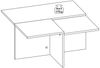 Couchtisch >Laird< in Weiß - 73x37,5x73cm (BxHxT) Bild 3