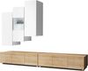 AX LIVING Anbauwand Wohnzimmer Kossana 11 – 300cm Weiß/Goldene Eiche Bild 2