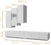 AX LIVING Anbauwand Wohnzimmer Kossana 11 – 300cm Weiß/Goldene Eiche Bild 3