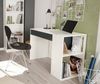 Dmora Attila Schreibtisch, Wende-Multifunktionsschreibtisch mit Schublade, Arbeits- oder Bürotisch für PC, 101 x 50 x 73 cm, Weiß und Anthrazit Bild 2