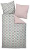 Janine Moments Mako-Satin Bettwäsche 200x200 Wende Mosaik rosa blau 98055-01 Bild 4