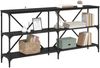 vidaXL Konsolentisch mit Regal Schwarz Eichen-Optik 160 x 30 x 75 cm 881904 Bild 3