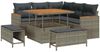 vidaXL Gartensofa-set mit Kissen 8 pcs Grau Poly Rattan 3364988 Bild 2