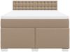 vidaXL Boxspringbett Matratze Cappuccino-Braun 140x190cm Kunstleder 3286123 Bild 4