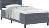 vidaXL Boxspringbett mit Kopfteil Dunkelgrau 200 x 90 cm Samt 3341451 Bild 2