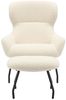Sessel und Hocker Set Teddyfell Beige Bild 2