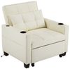 MODFU Schlafsofa Sessel für kleine Räume, 3-in-1 Ausziehbares Schlafsofa mit USB & Getränkehaltern – Multifunktionaler Liegestuhl 1 Teile, mit Relaxfunktion Bild 4