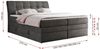 Boxspringbett, Stauraumbett, Bett mit Multipocket-Matratze und Topper - GOLD-10-KING - 200x200cm - Dunkelgrau Velours - H4 Bild 5