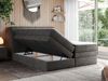 Boxspringbett, Stauraumbett, Bett mit Multipocket-Matratze und Topper - GOLD-10-KING - 200x200cm - Dunkelgrau Velours - H4 Bild 2